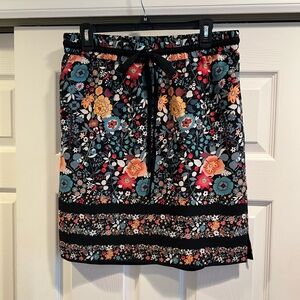 LOFT Multicolor Floral Skirt